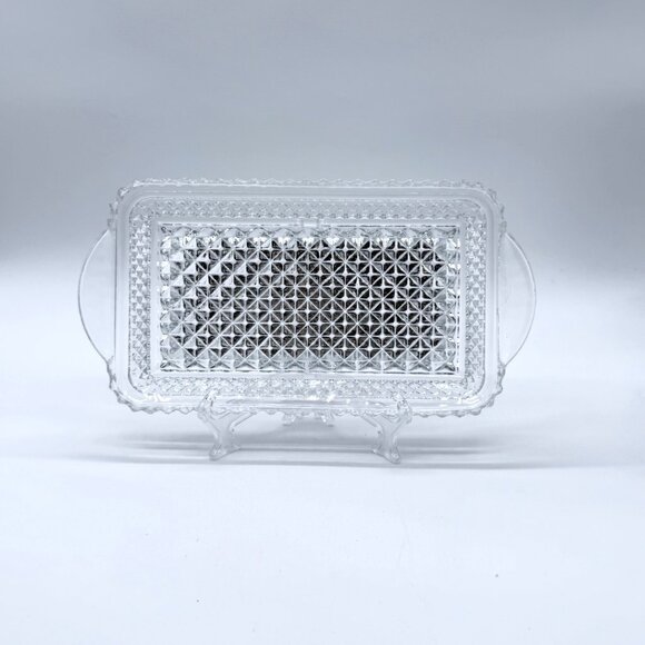 Vintage Wexford  Anchor Hocking Cream and Sugar/Relish/Rolling Tray 9 7/8” - Picture 8 of 8